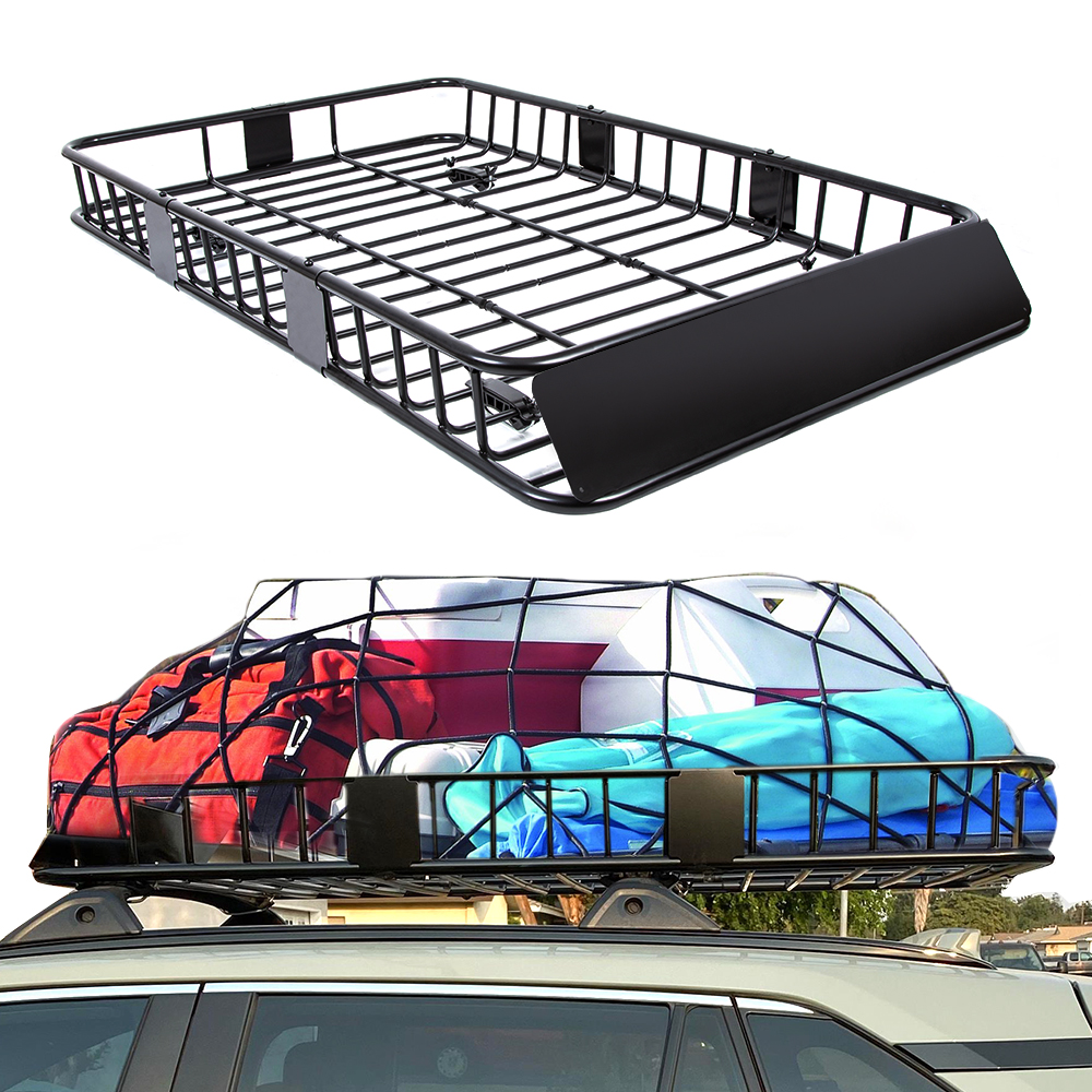 500LBS 64" Extension SUV Roof Rack Top Basket Car Top Luggage Carrier Adjustable