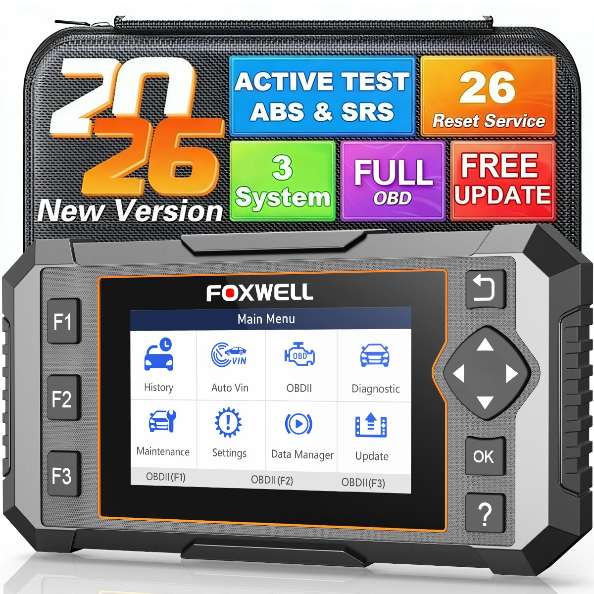 FOXWELL NT650 Pro Bidirectional ABS SRS Car OBD2 Scanner Diagnostic Reset Tool