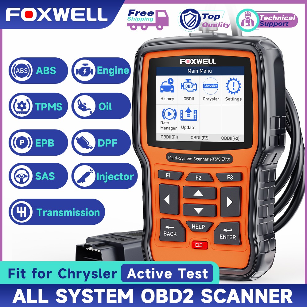 FOXWELL NT510 Elite Bi-Directional OBD2 Scanner