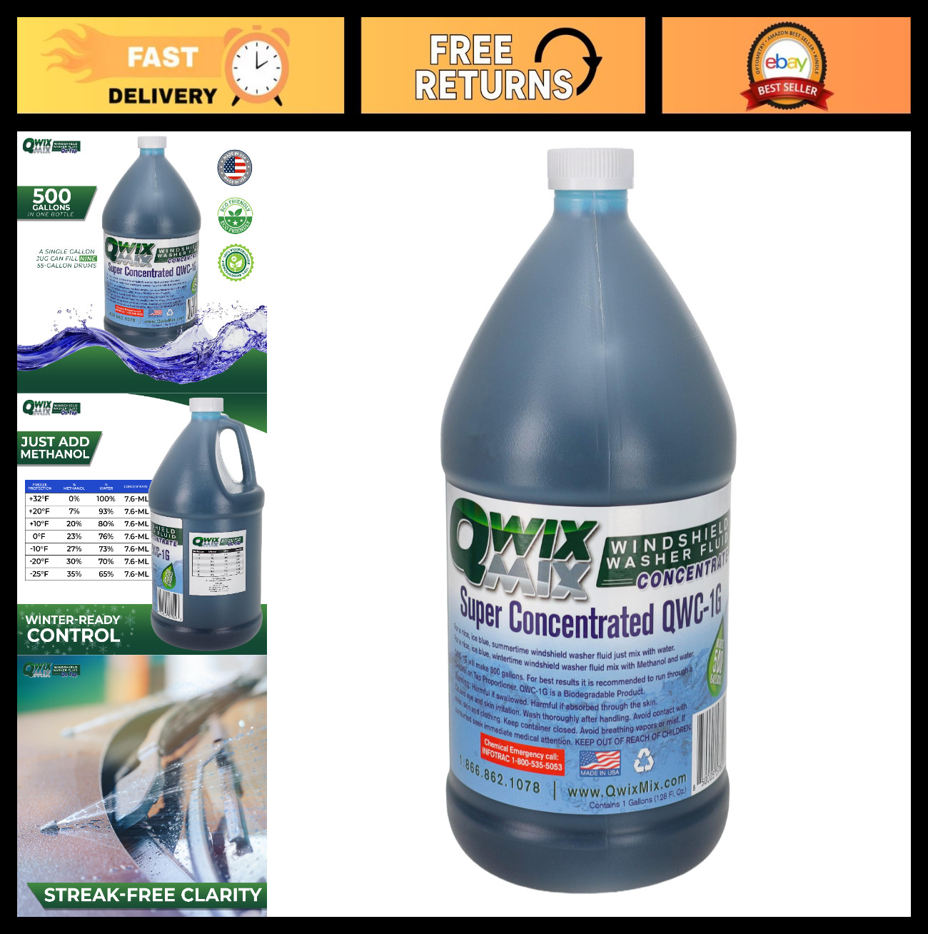 Windshield washer fluid concentrate Super K Makes 165 gallons