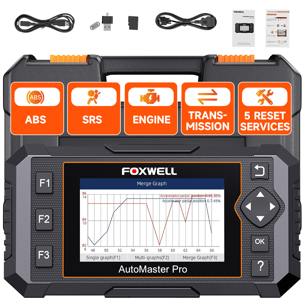 FOXWELL NT614 Elite OBD2 Scanner (ABS/SRS/engine/transmission, SAS)