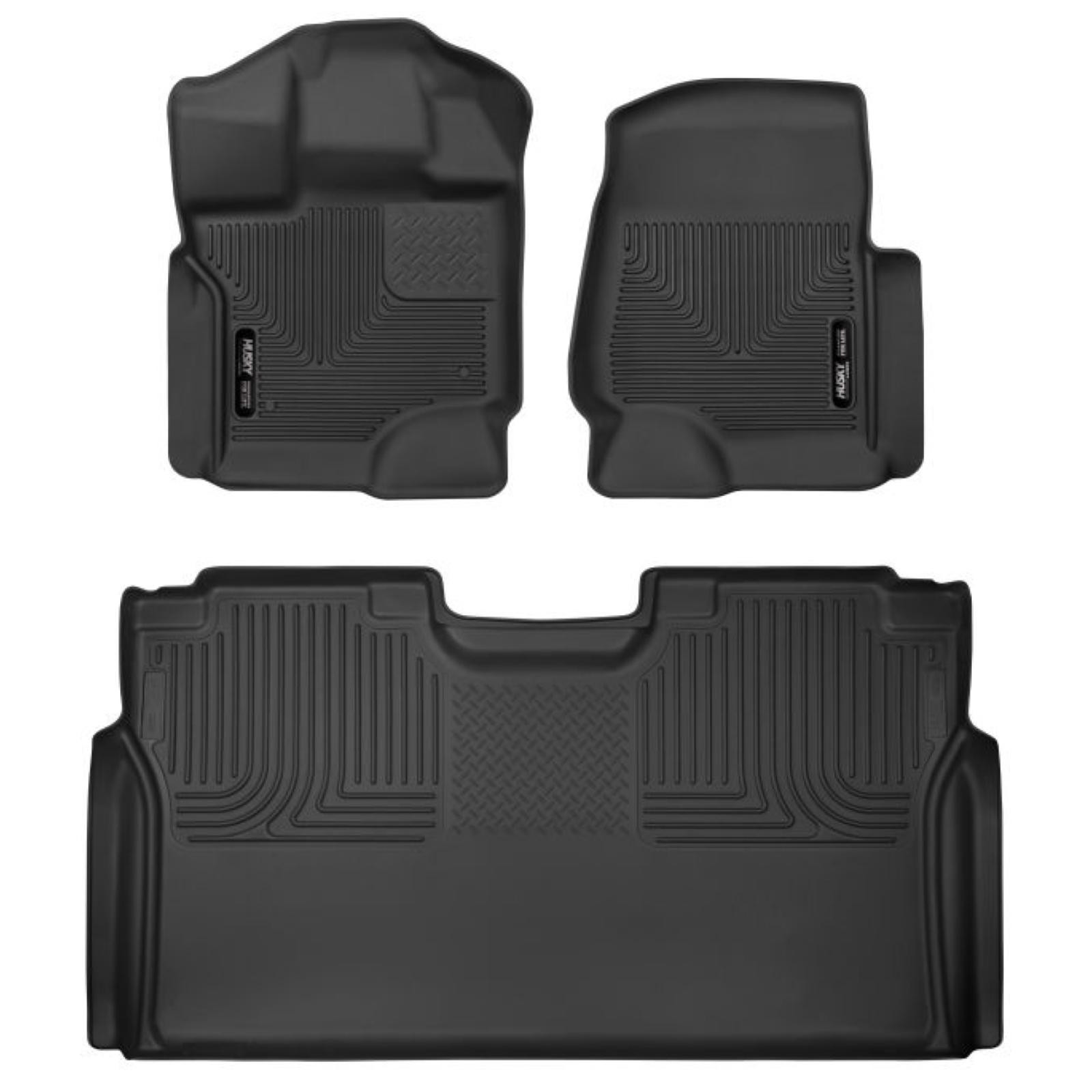Husky Liners X-ACT CONTOUR Floor Mats for 2015-2024 Ford F-150 Crew Cab