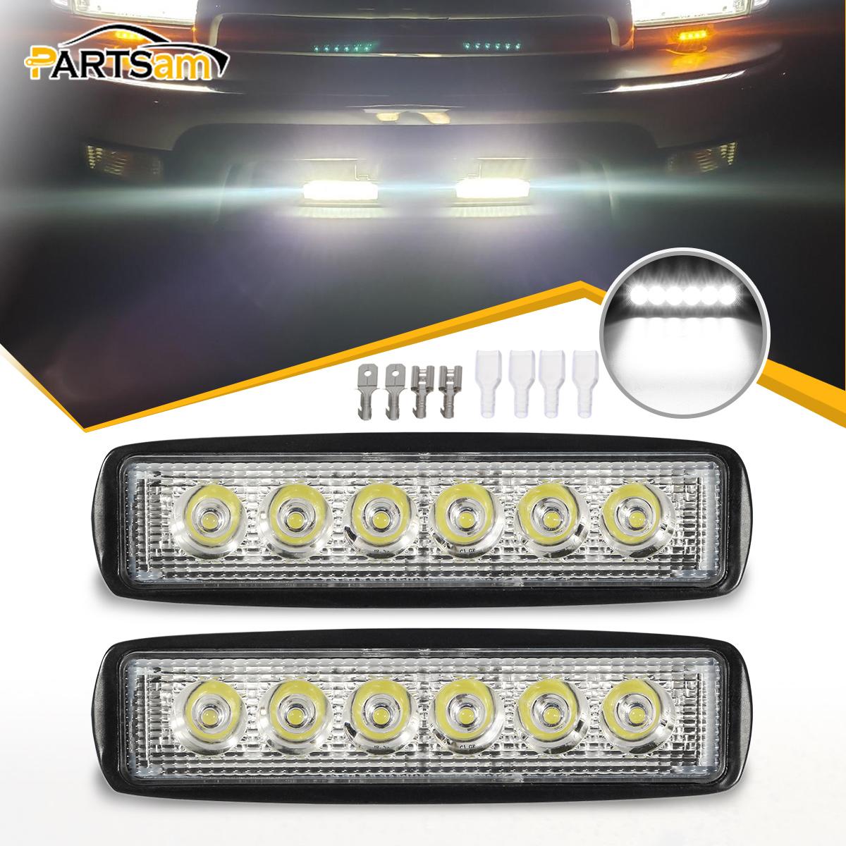 2X 6 inch LED Work Light Bar Spot Pods Fog Lamp Offroad Driving Truck 4WD SUV ATV
