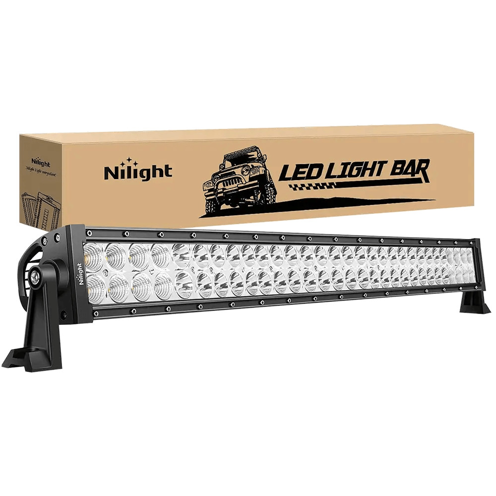 Nilight 32 Inch 180W Spot Flood Combo LED Light Bar + 2Pcs 18W 4Inch Spot Lights