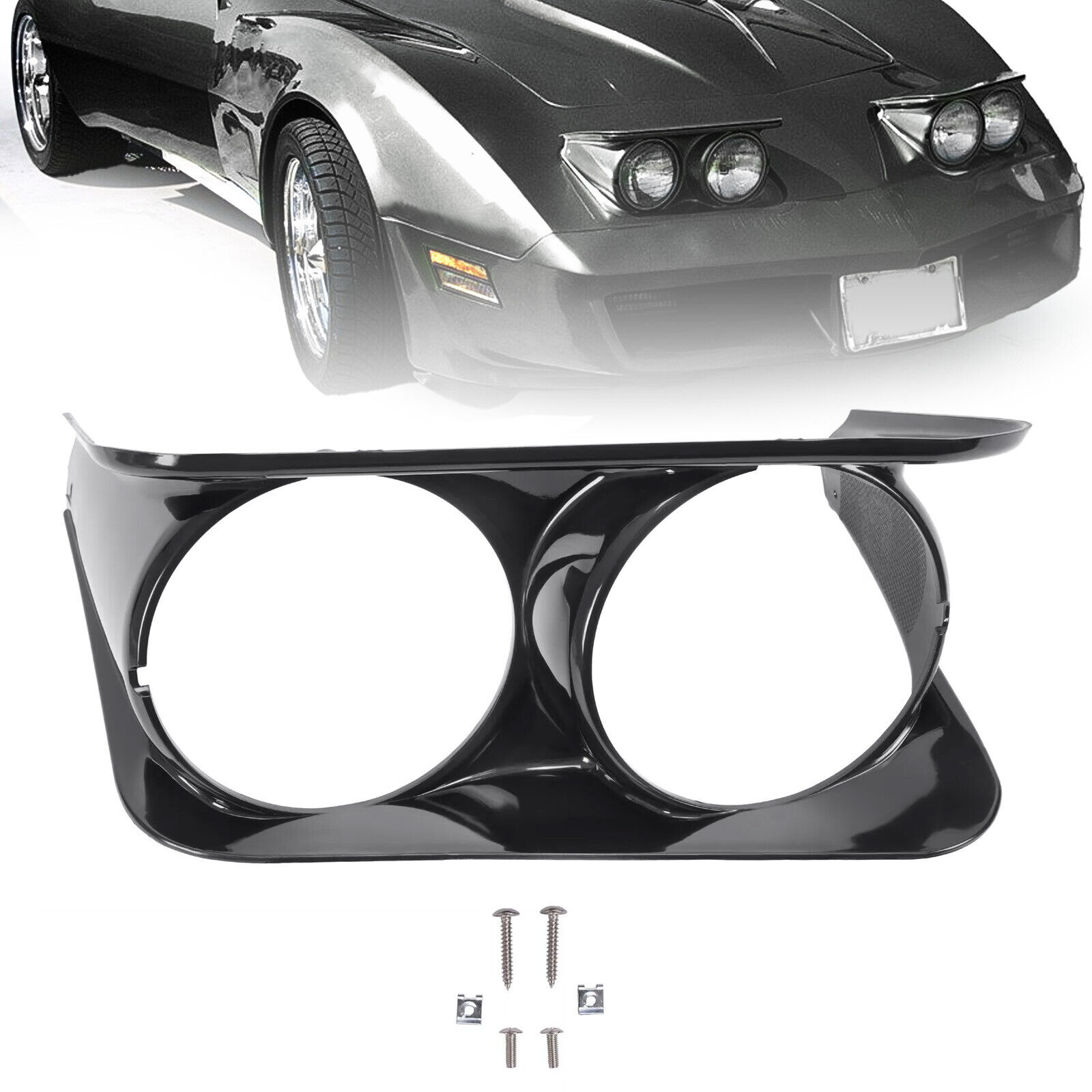 1968 to 1982 C3 Corvette Left Drivers Side Fiberglass Headlight Bezel LH (GM 331817)