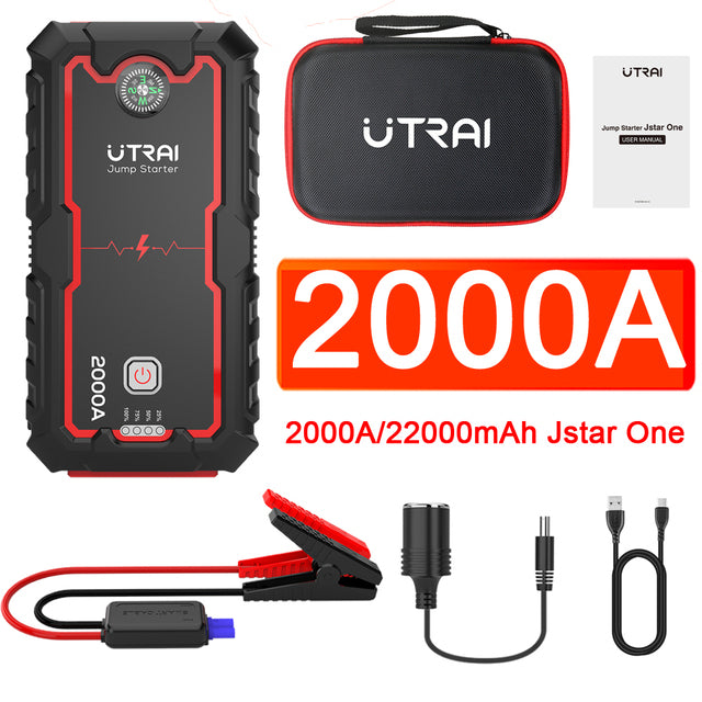 Portable Jump Starter Charger Car Booster 12V Emergency Car Battery Starter 2000A/2500A