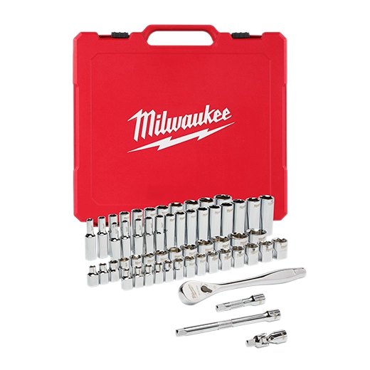 Milwaukee 48-22-9008 3/8" Drive 56-Piece SAE/Metric Ratchet & Socket Set