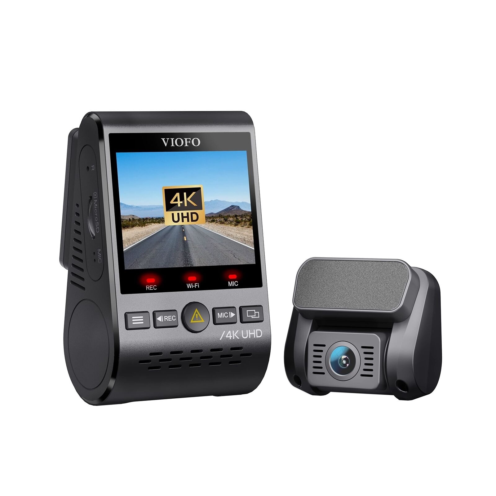 VIOFO A129 Pro Duo Dash Cam 4K + 1080P Front and Rear, 5GHz WiFi GPS