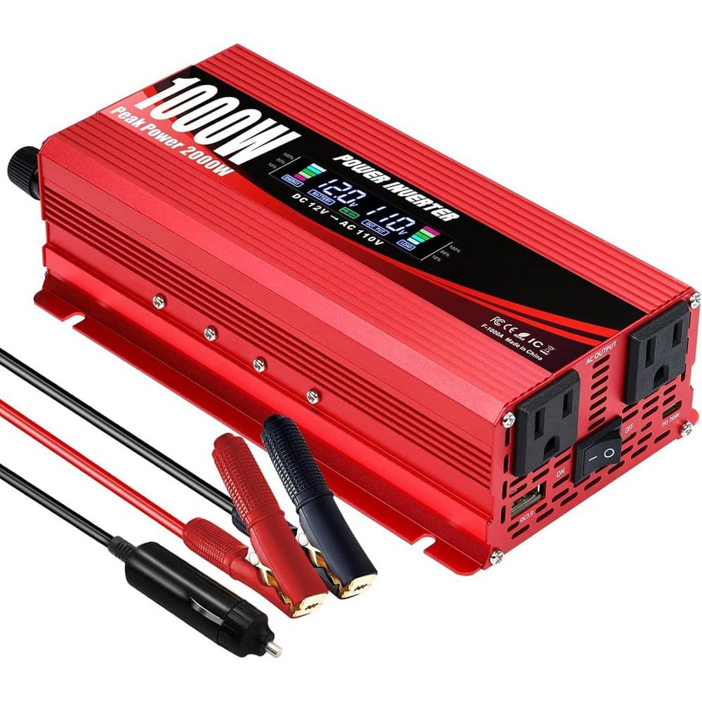 1000W Car Power Inverter DC 12V to AC 110V