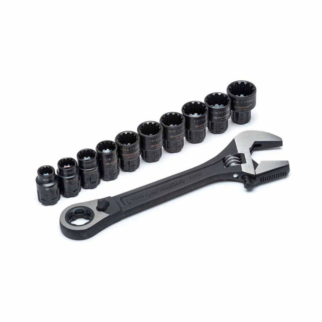 Crescent CPTAW8 11-Pc Pass-Thru Adjustable Wrench Set SAE/MM