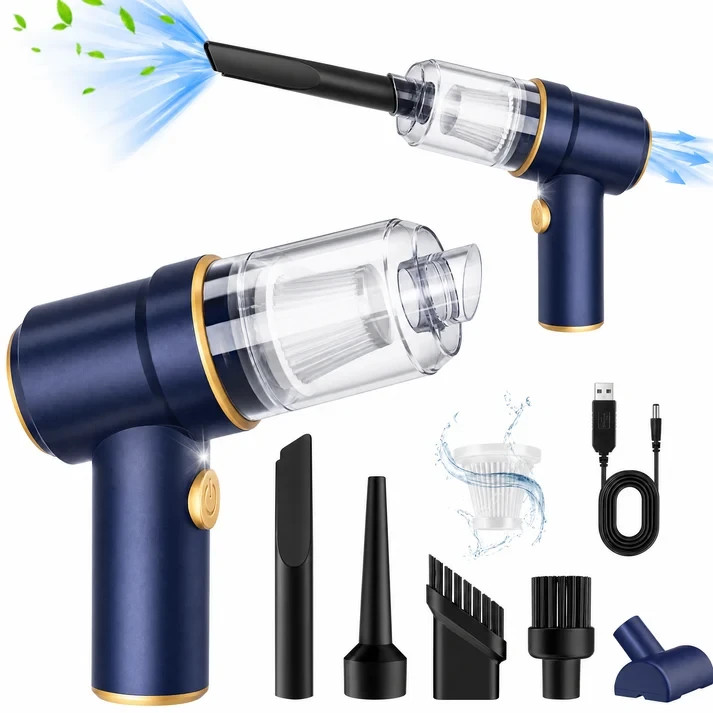 Car Vacuum Cleaner 9000Pa 120W Cordless High-Power Vacuum and Air Duster Combo
