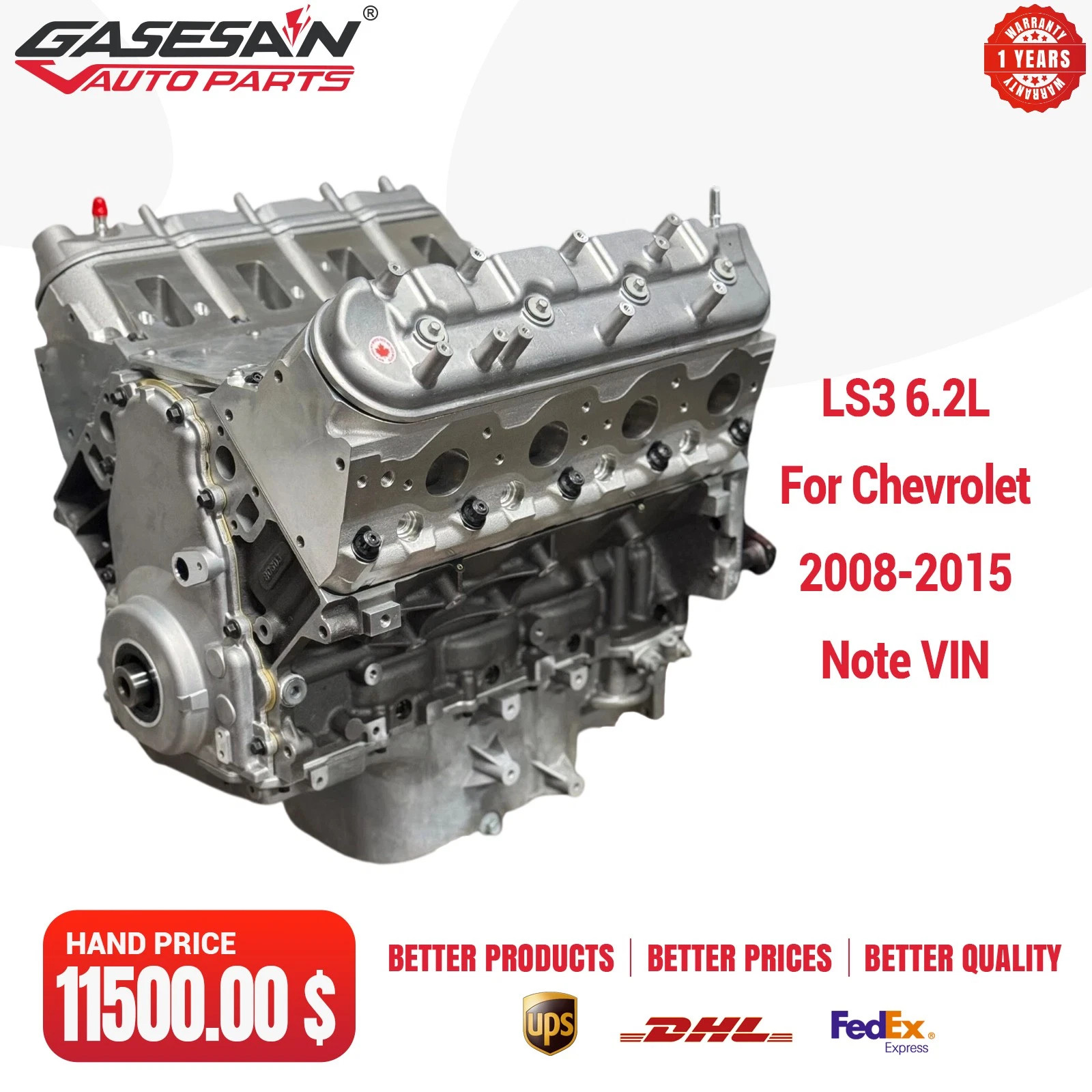2008 C6 Corvette 6.2L LS3 Engine Motor Liftout, 69k Miles, Run Video