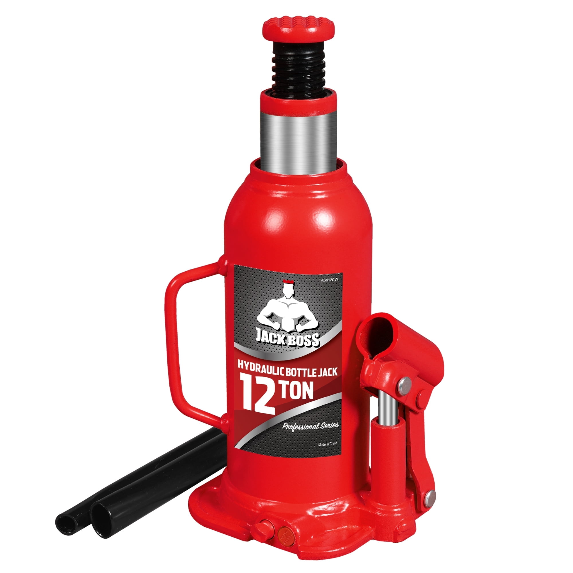 JACK BOSS 12-Ton Hydraulic Welded Bottle Jack AT91203BU