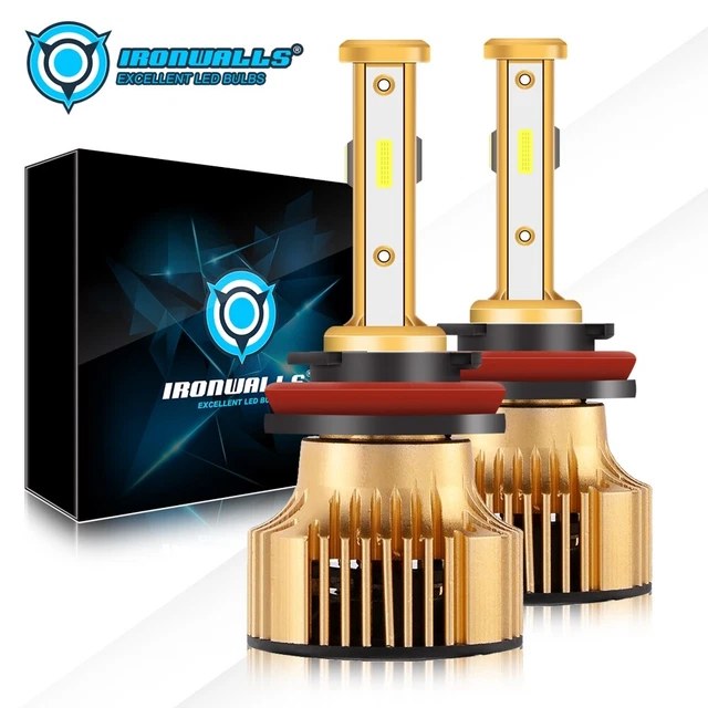 IRONWALLS 6-Sided H11/H8/H9 LED Headlight Kit (6500K)