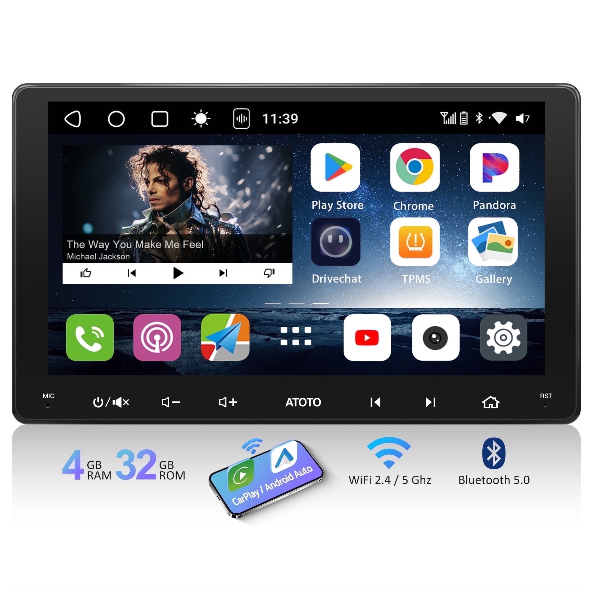 ATOTO S8MS 9in Android Car Stereo Wireless CarPlay