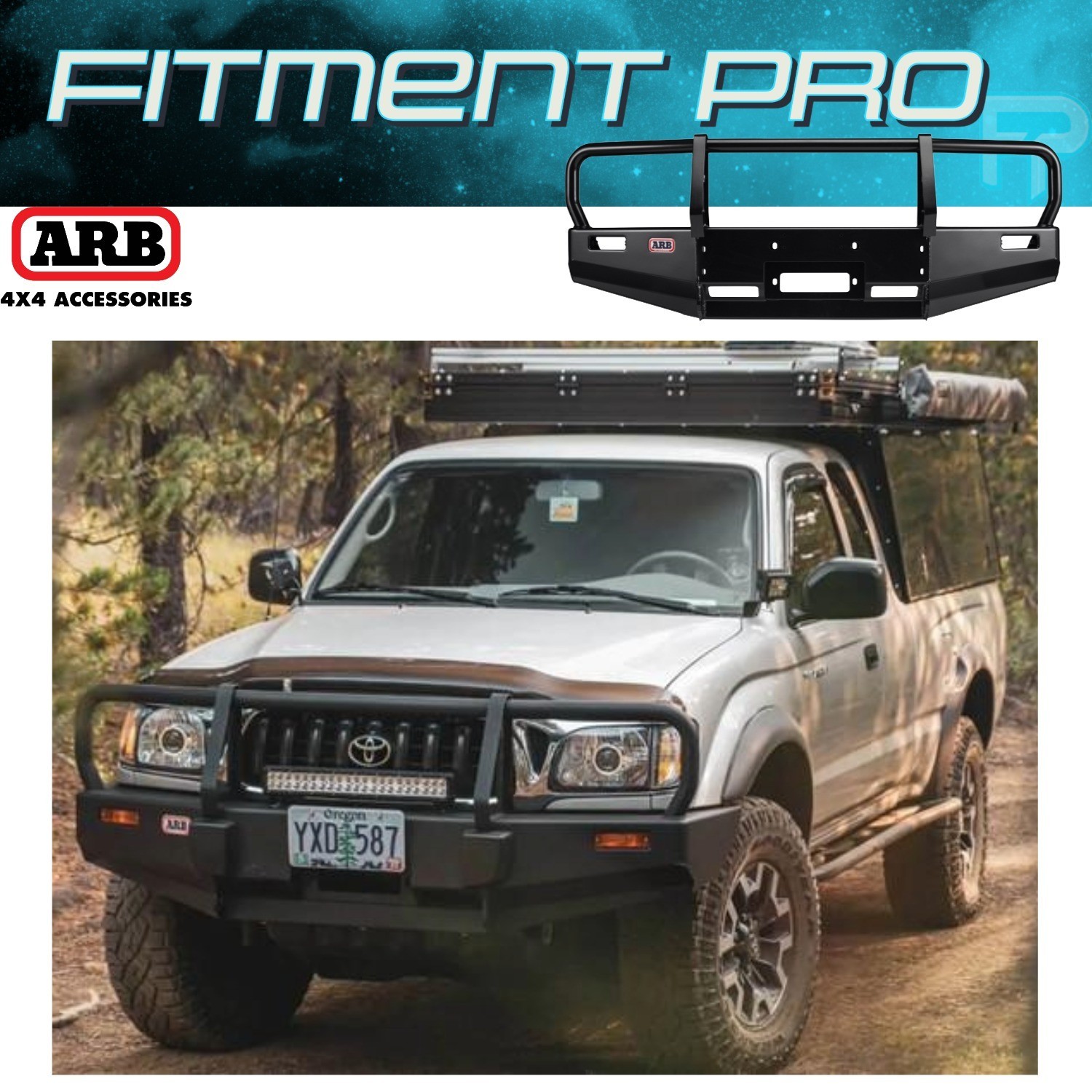 ARB 3423020 Front Deluxe Bull Bar Winch Mount Bumper for 1995-2004 Toyota Tacoma