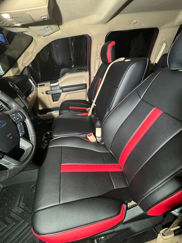 For Ford F-150 Crew Cab 2009-2023 Car 5-Seat Covers Leather Front & Rear Cushion