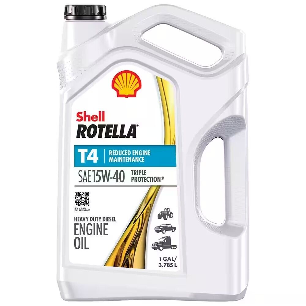 Shell Rotella T4 Triple Protection Diesel Motor Oil - SAE 15W-40 (1 Gal)