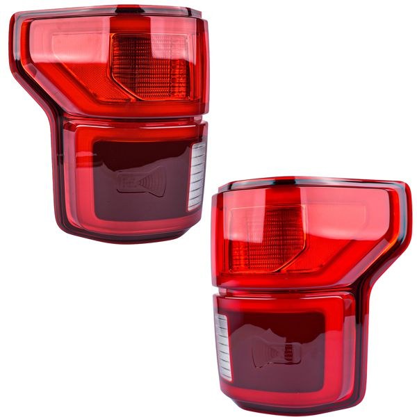 Pair LED Tail Lights 2018-2020 Ford F-150 w/ Blind Spot w/ Bulbs