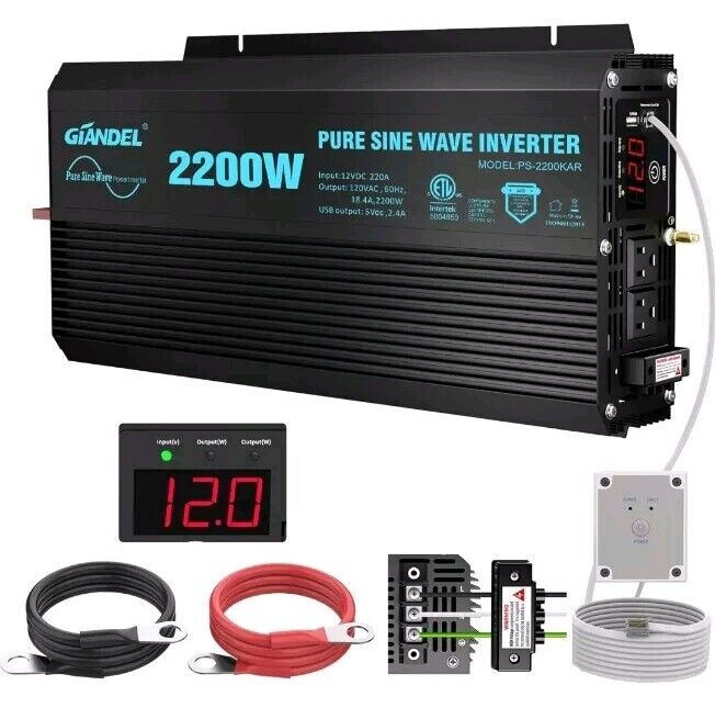 Giandel PS-2200KAR 2200W Pure Sine Wave Inverter