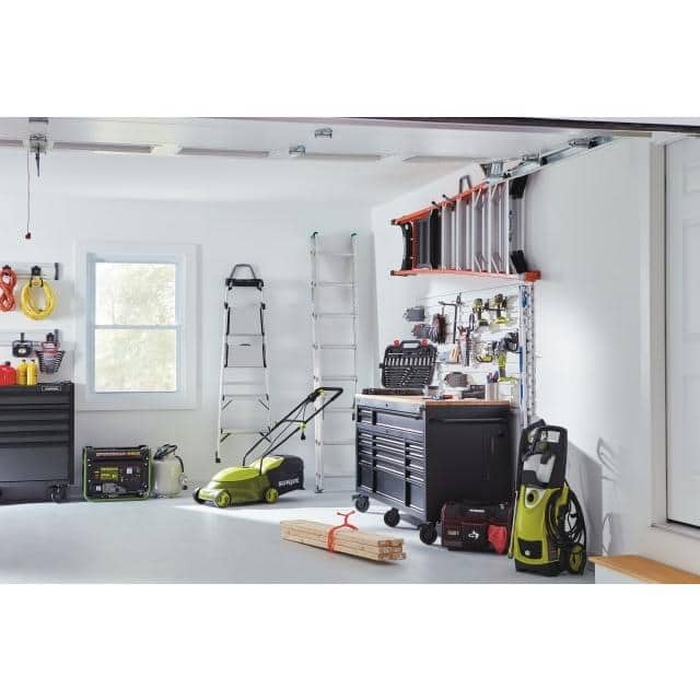 Tool Chest Work Bench Cabinet Adjustable Wood Top 72in Rolling Garage Storage