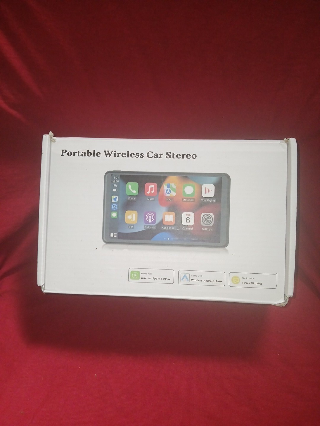 Portable Wireless Car Stereo, 7" Screen, UPGRADED + Apple Carplay, Android Auto