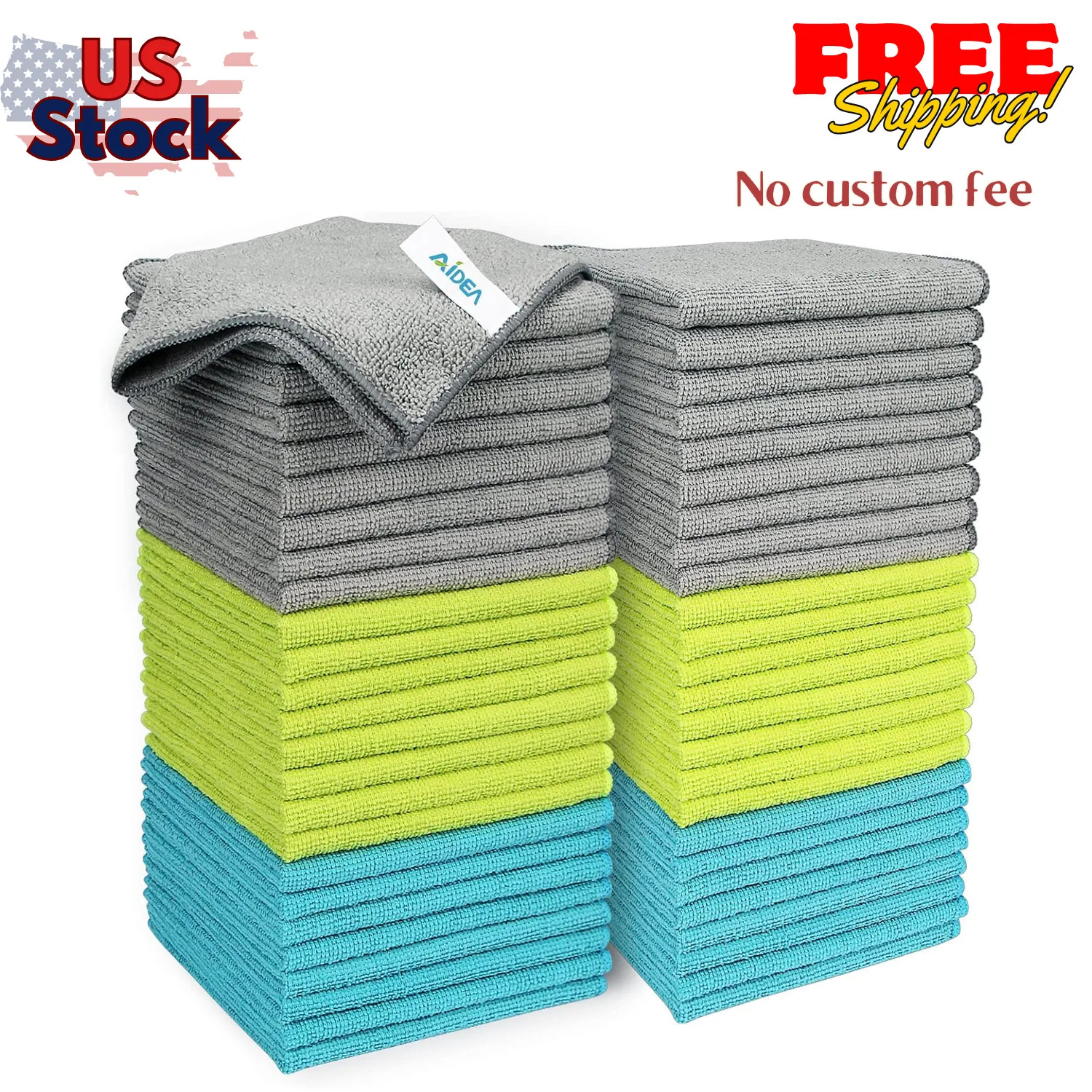 Microfiber Cleaning Cloths-50 Pack, Microfiber Towels Bulk, Towels for Cars