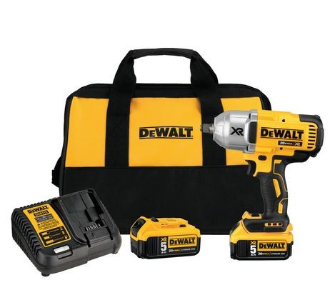 DeWalt DCF899 XR 20V MAX 1/2" High Torque Impact Wrench Kit (battery + charger + bag)