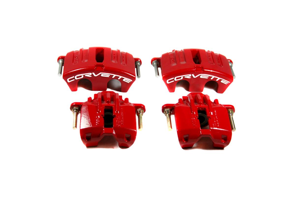 05-11 Corvette C6 Rear Disc Brake Caliper Assembly Red OEM
