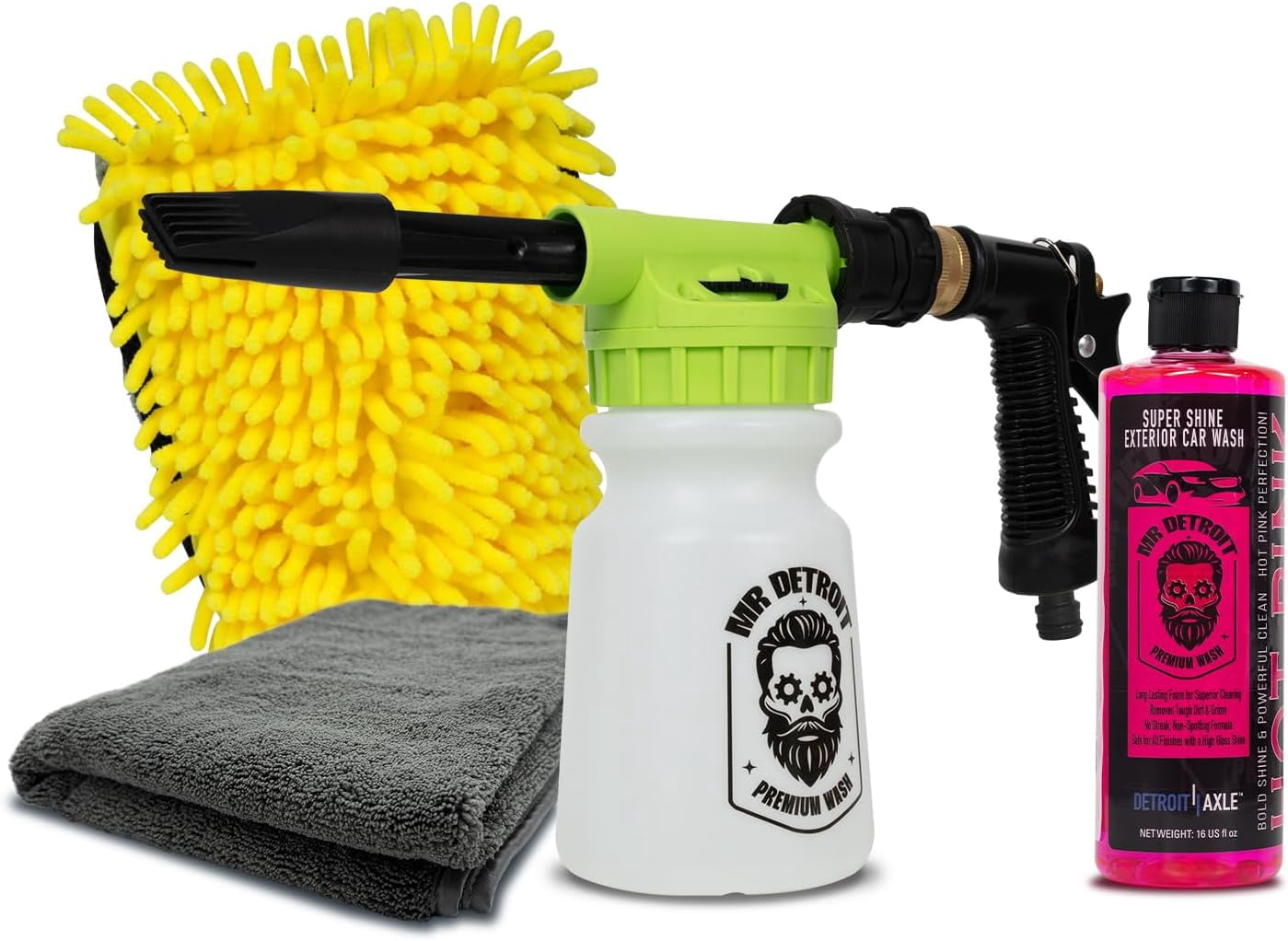 Mr Detroit Foam Gun Cannon Kit with Car Wash Soap