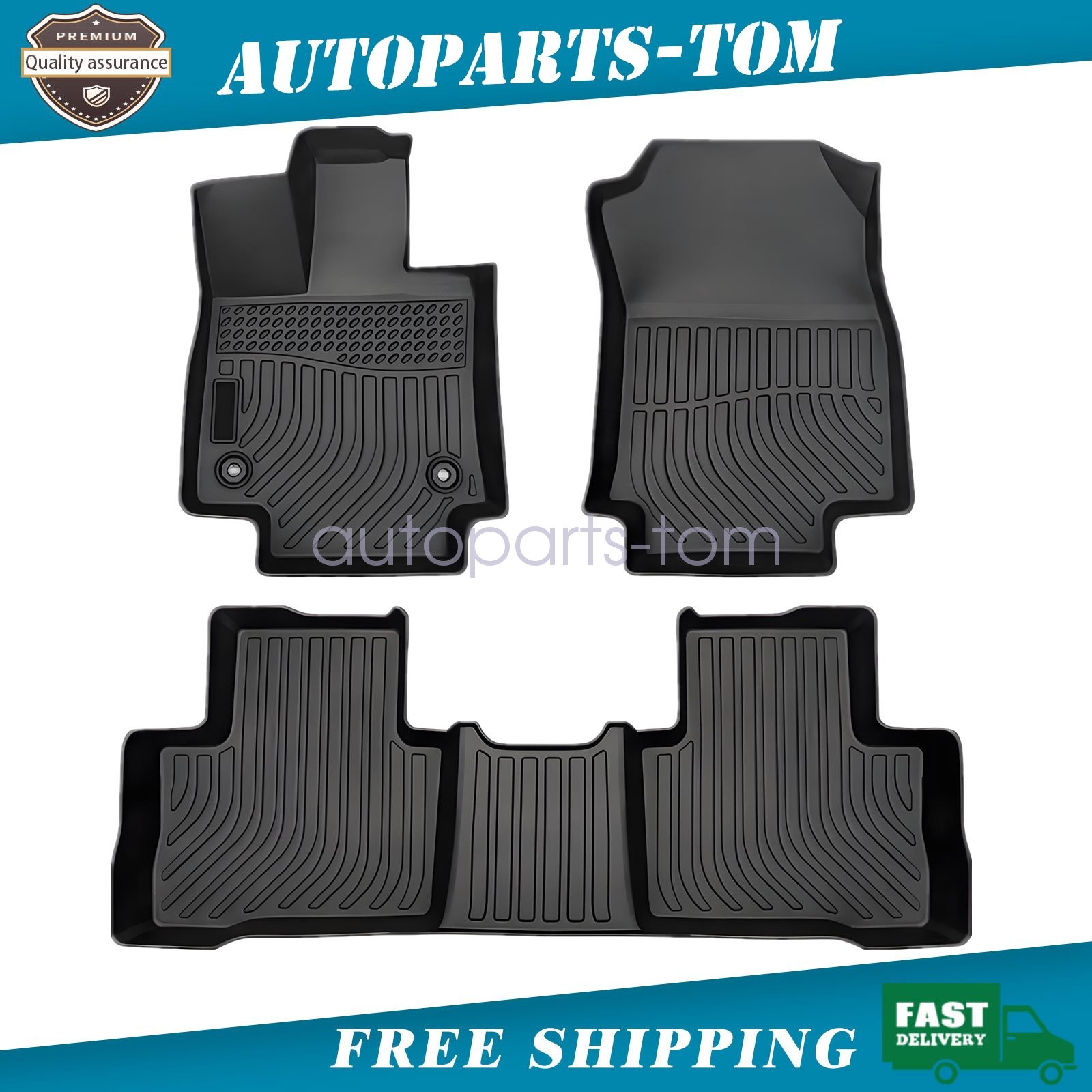 Floor Mats for RAV4 2019-2025 Hybrid Custom Fit All Weather TPE