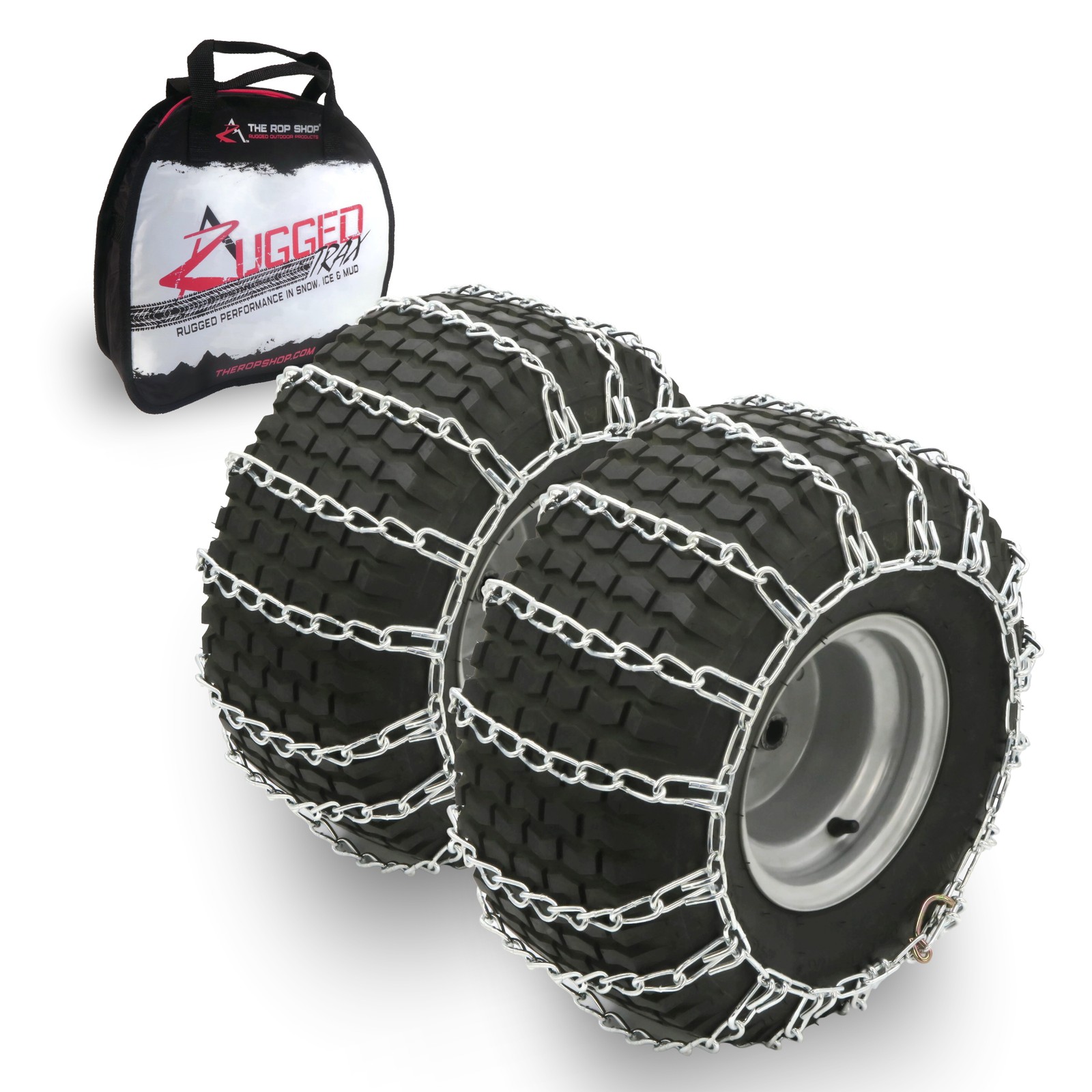 Snow Chains 9.5-24 Duo Ladder Tractor Tire Chains Set of 2