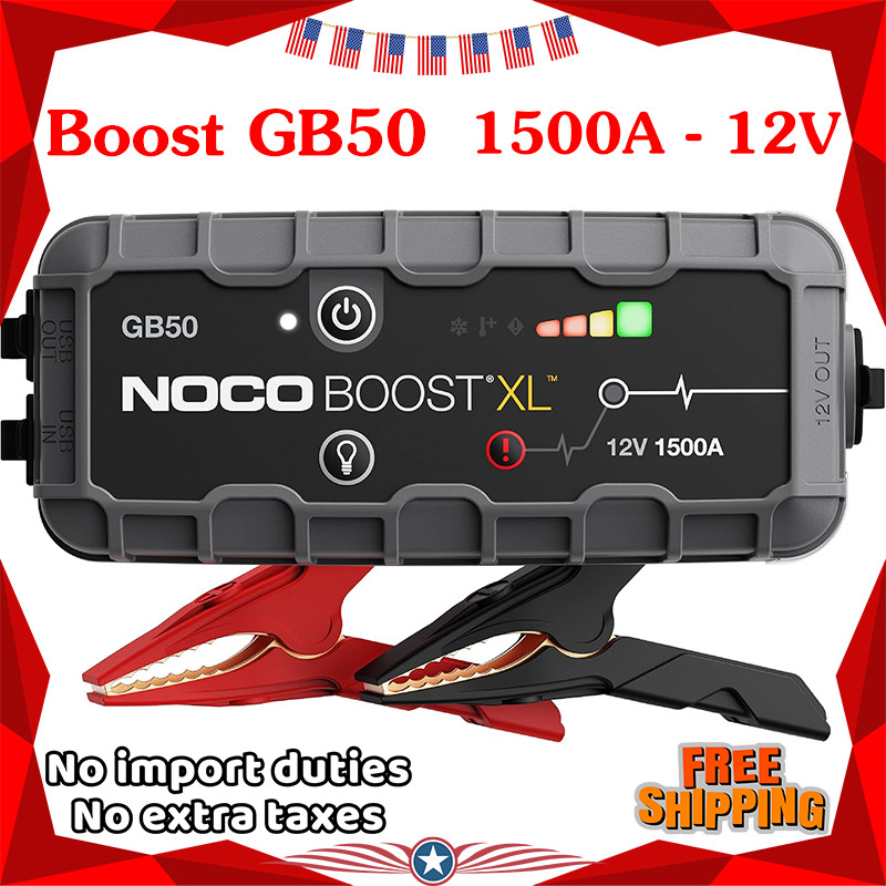 NOCO Boost GB50 1500A 12V Lithium Jump Starter (7.0L gas / 4.5L diesel)