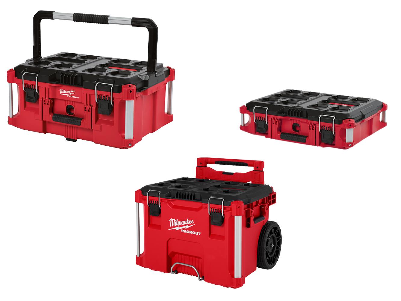 Milwaukee PACKOUT 3-Piece Rolling Tool Box Bundle 48-22-84KIT1