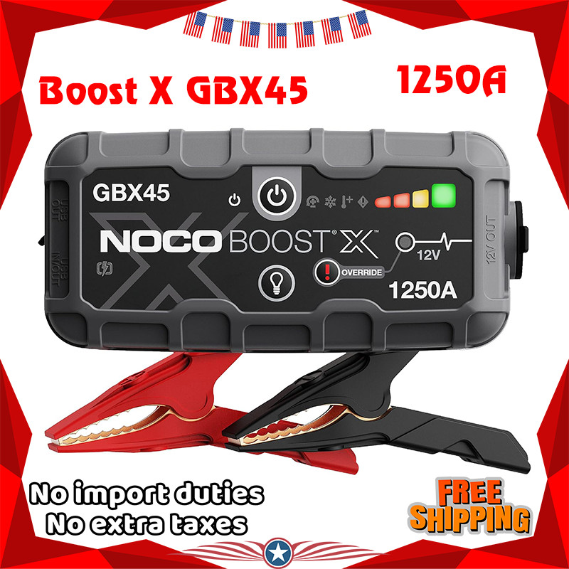 NOCO Boost X GBX45 1250A 12V Lithium Jump Starter (6.5L gas / 4.0L diesel)