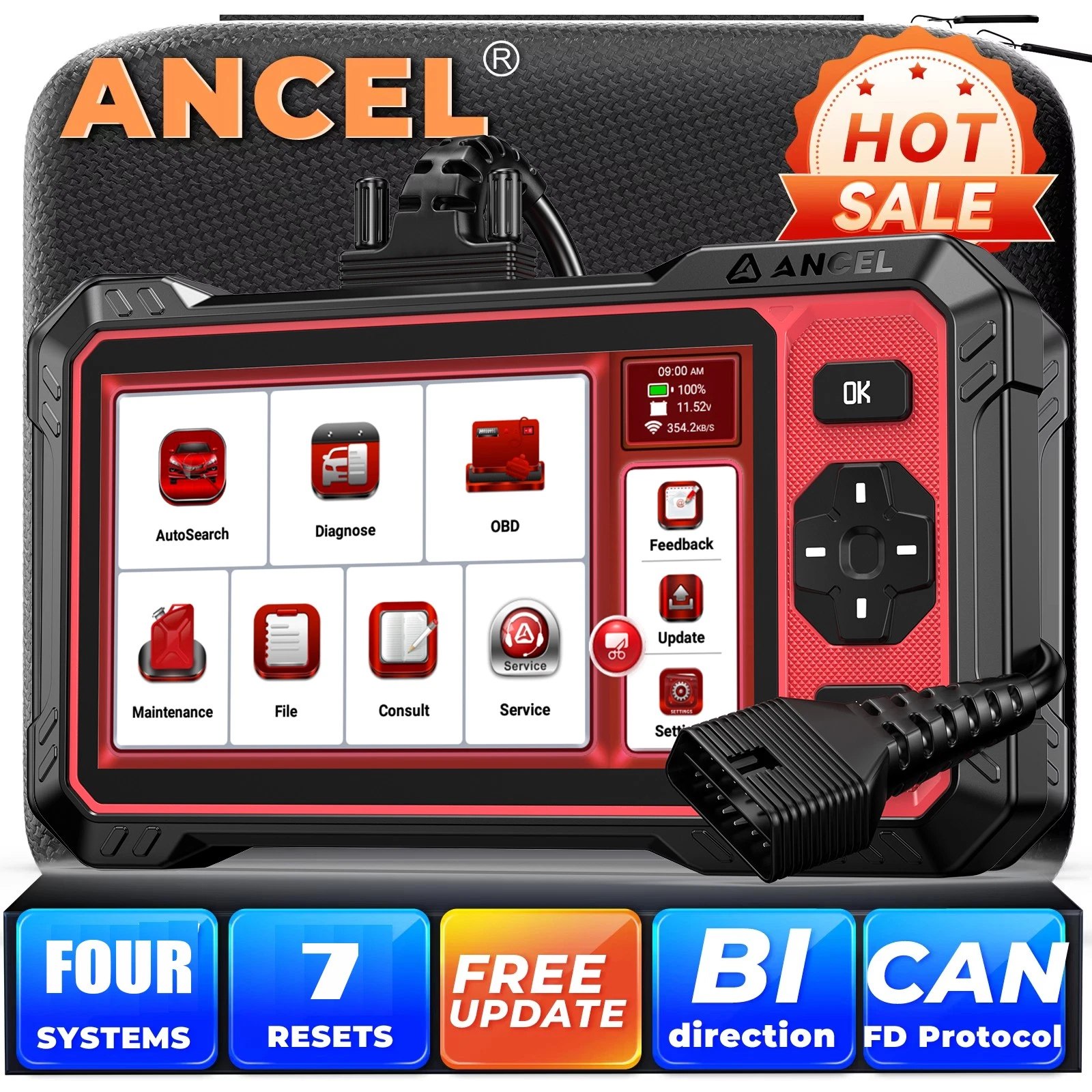 ANCEL DS400 Lite Bi-Directional OBD2 Scanner
