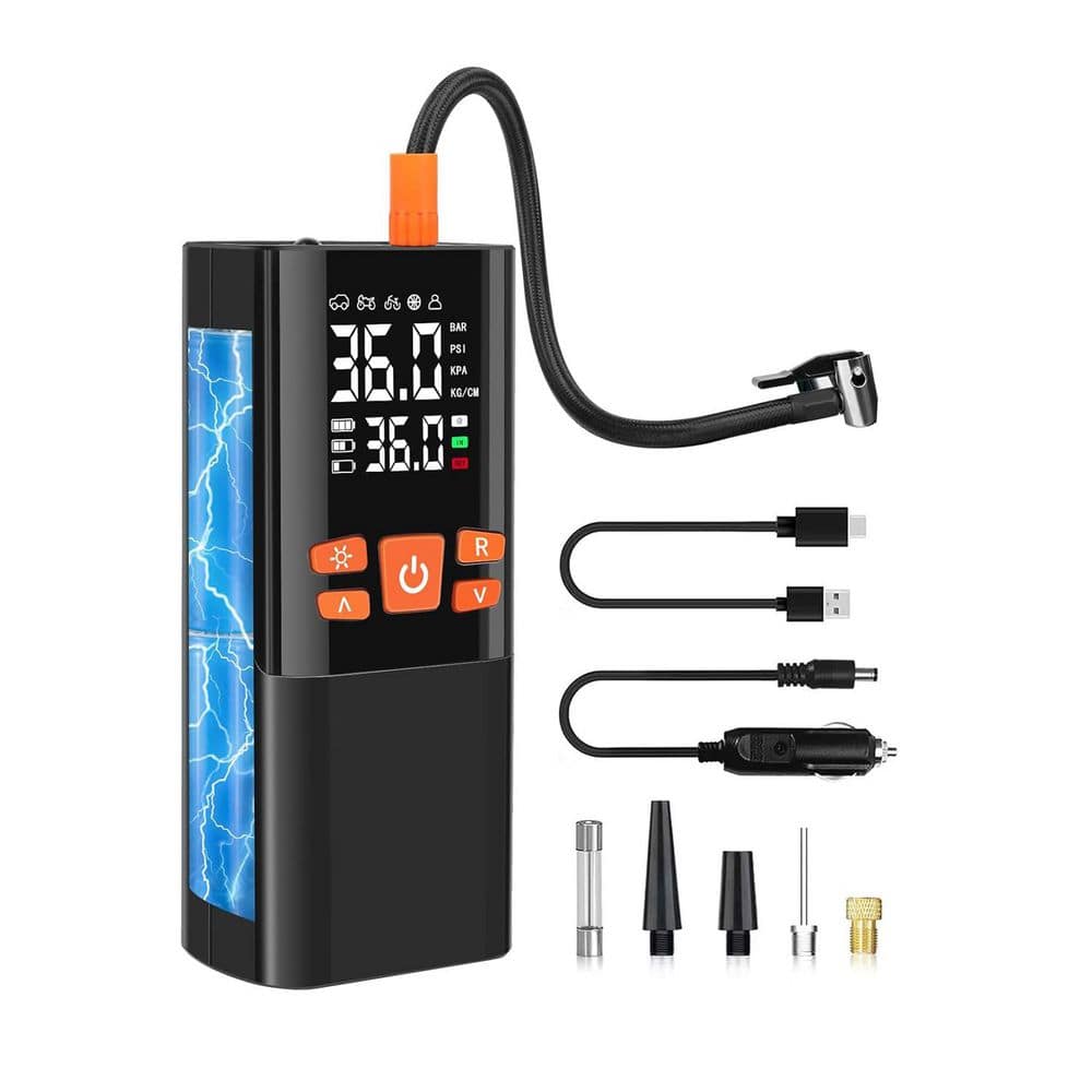 Heavy Duty Portable Air Compressor Car Tire Inflator Electric Pump Auto 12V (autoooparts, double cylinder)