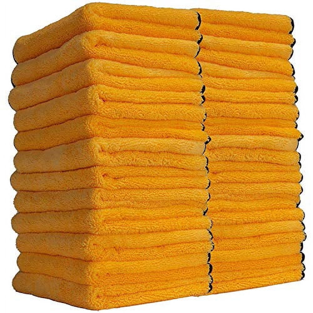 Chemical Guys MIC_506_24 Professional Grade Premium Microfiber Towels, Gold 16"x16", 24-Pack