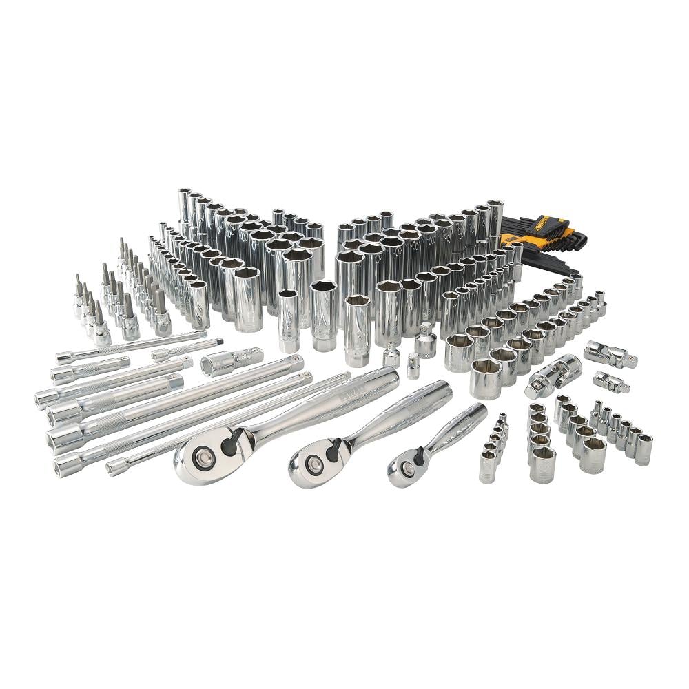 DEWALT DWMT75049 192-Piece Mechanics Tool Set SAE and Metric Chrome Vanadium
