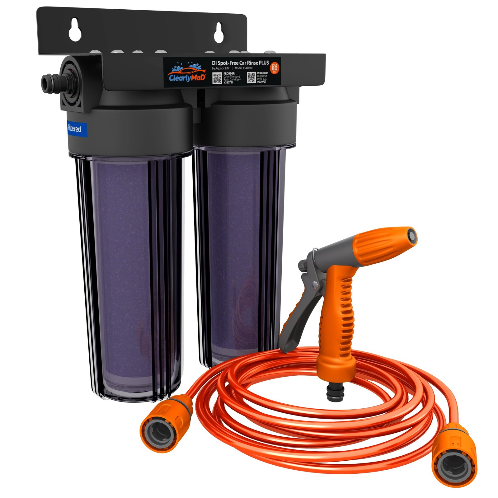 Clearly MaD Deionized Spot-Free Car Wash Rinse Plus System Deluxe with Hose