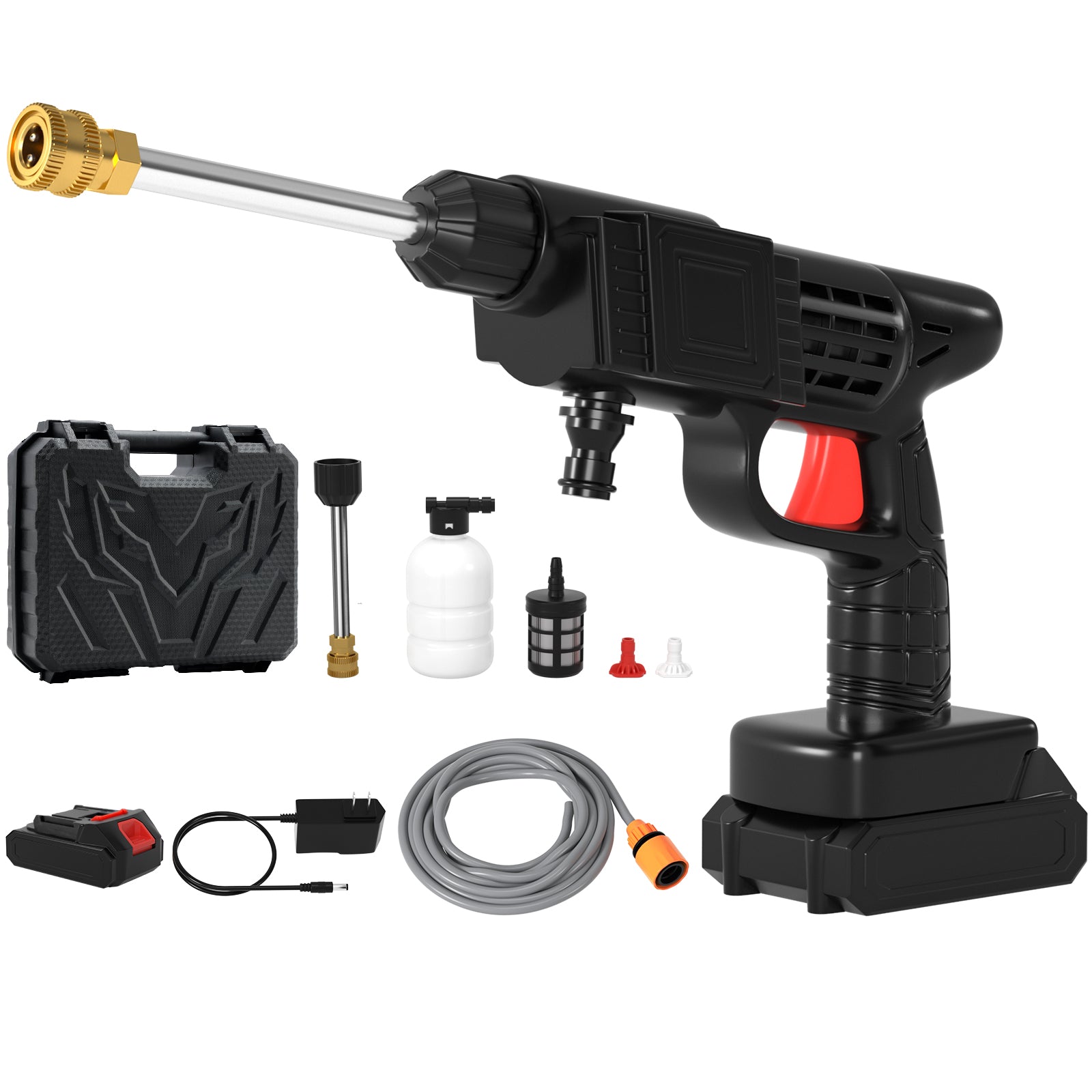 Portable Cordless Electric High Pressure Water Spray Gun Car Washer Cleaner Tool