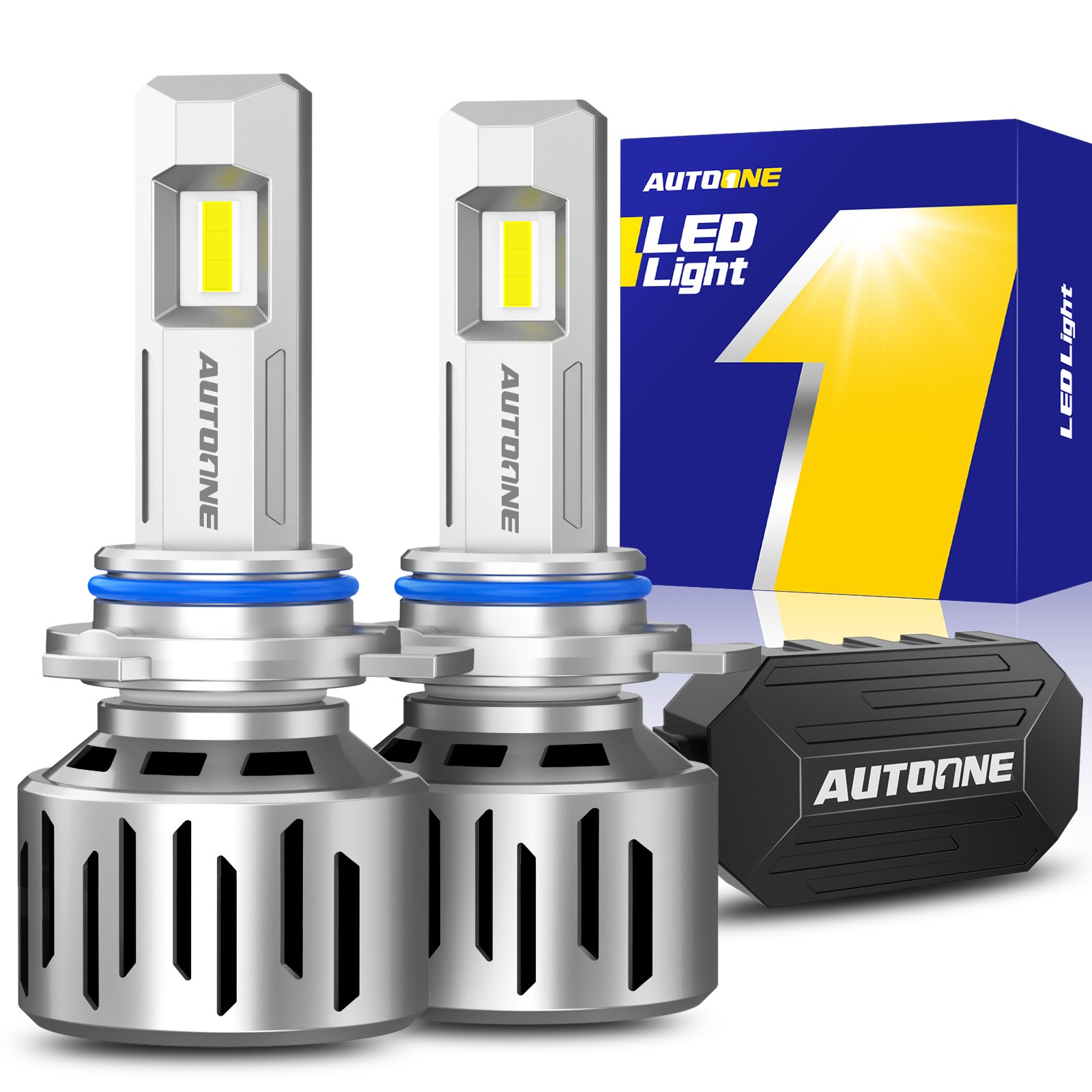 AUTOONE 9012 HIR2 LED Headlight Bulbs High Kit Low Beam Super Bright 6500K White (AUXITO)
