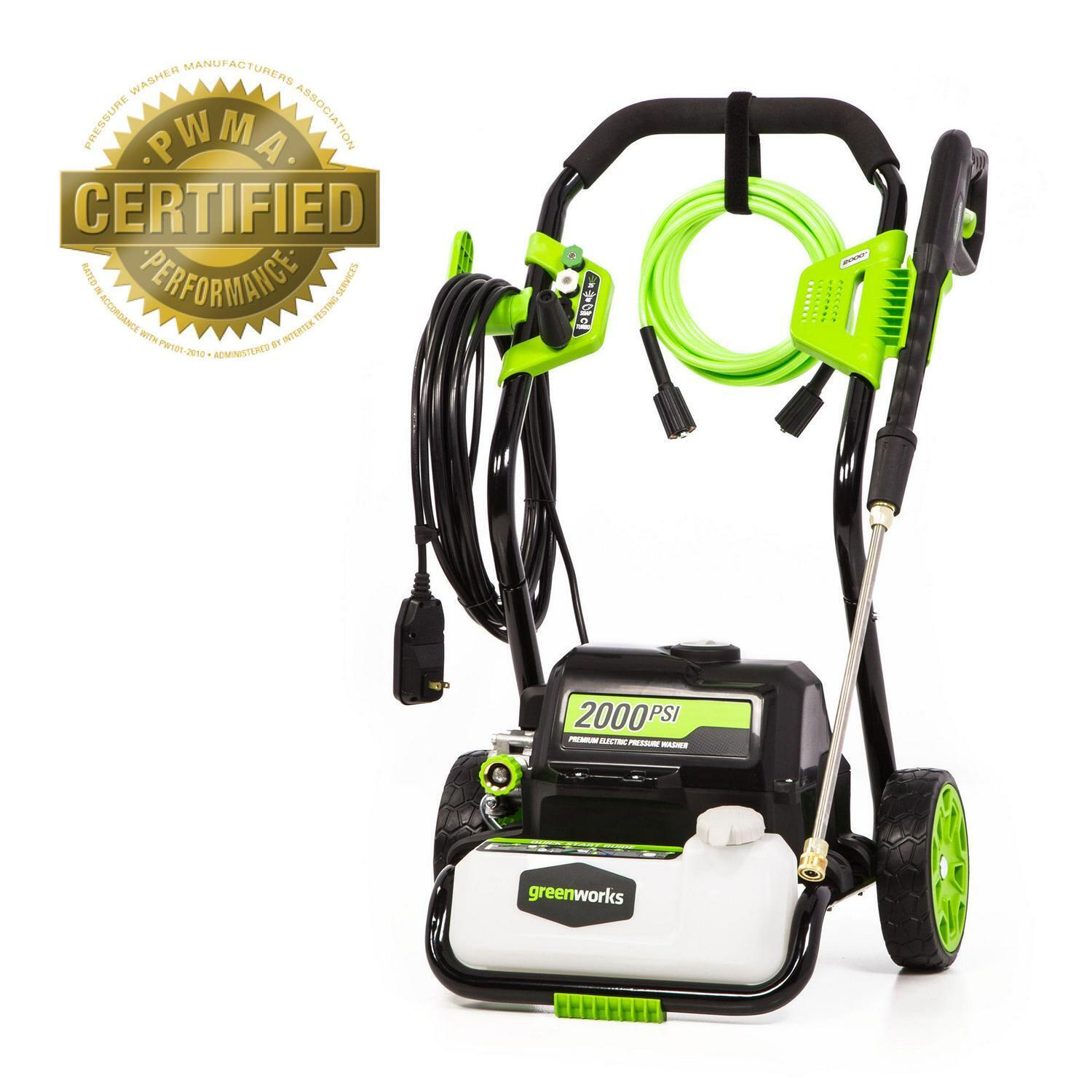 Greenworks 2000-PSI 1.1-GPM Cold Water Electric Pressure washer