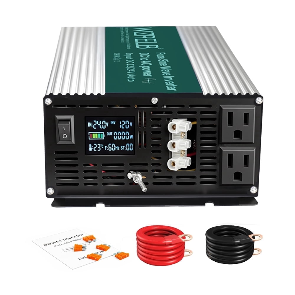 WZRELB Reliable Pure Sine Wave Power Inverter 2500W–4000W 12V/24V Converter (RV / Solar / Marine)