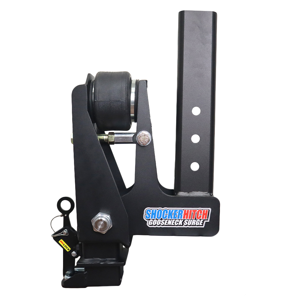 Shocker 30K Gooseneck Air Hitch & 9" Extension Shift Lock Coupler for 2-5/16"