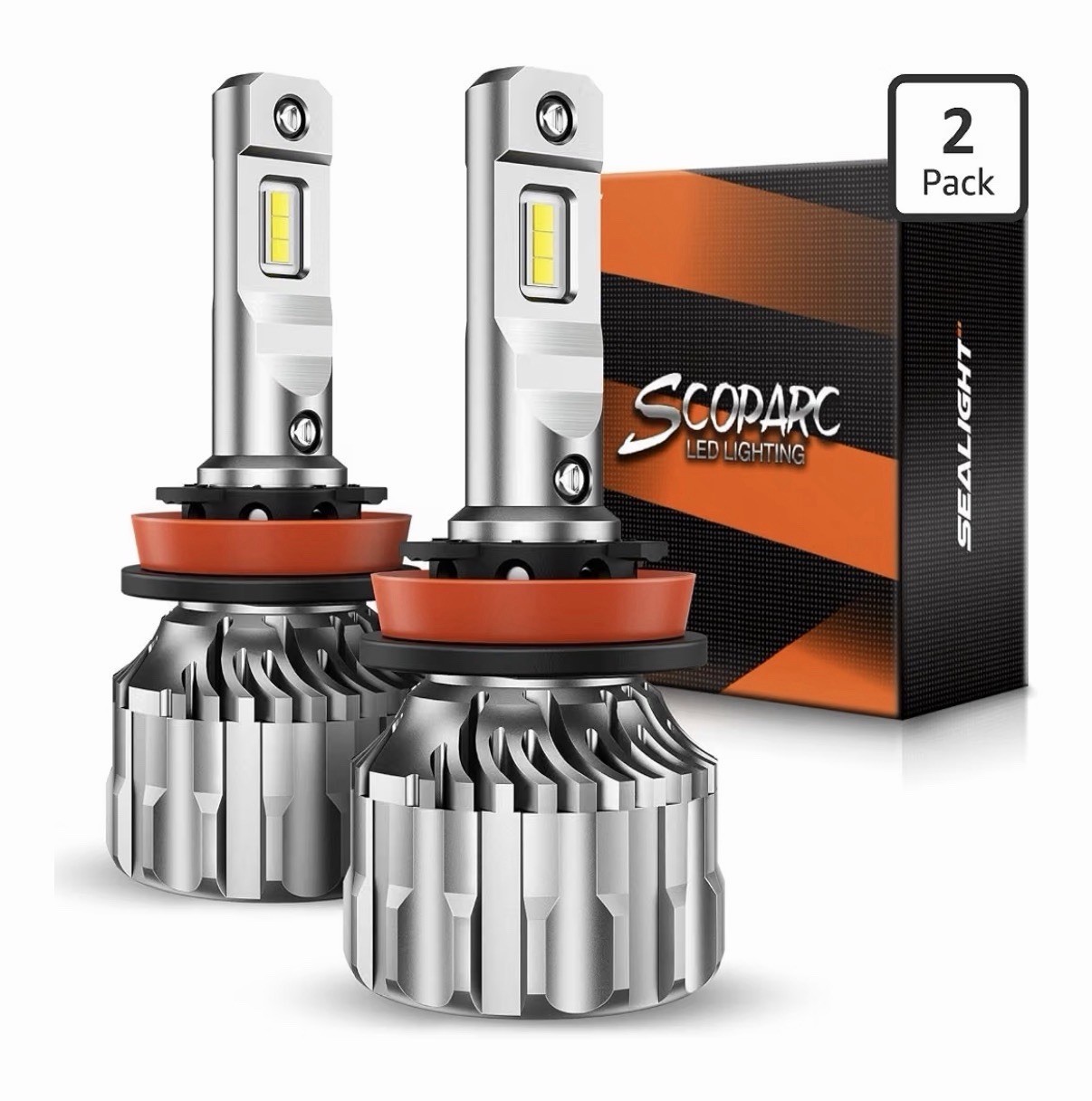 SEALIGHT H11 Bulbs 30000LM 8X Brightness H11/H8/H9 Fog Lights 6500K Cool White