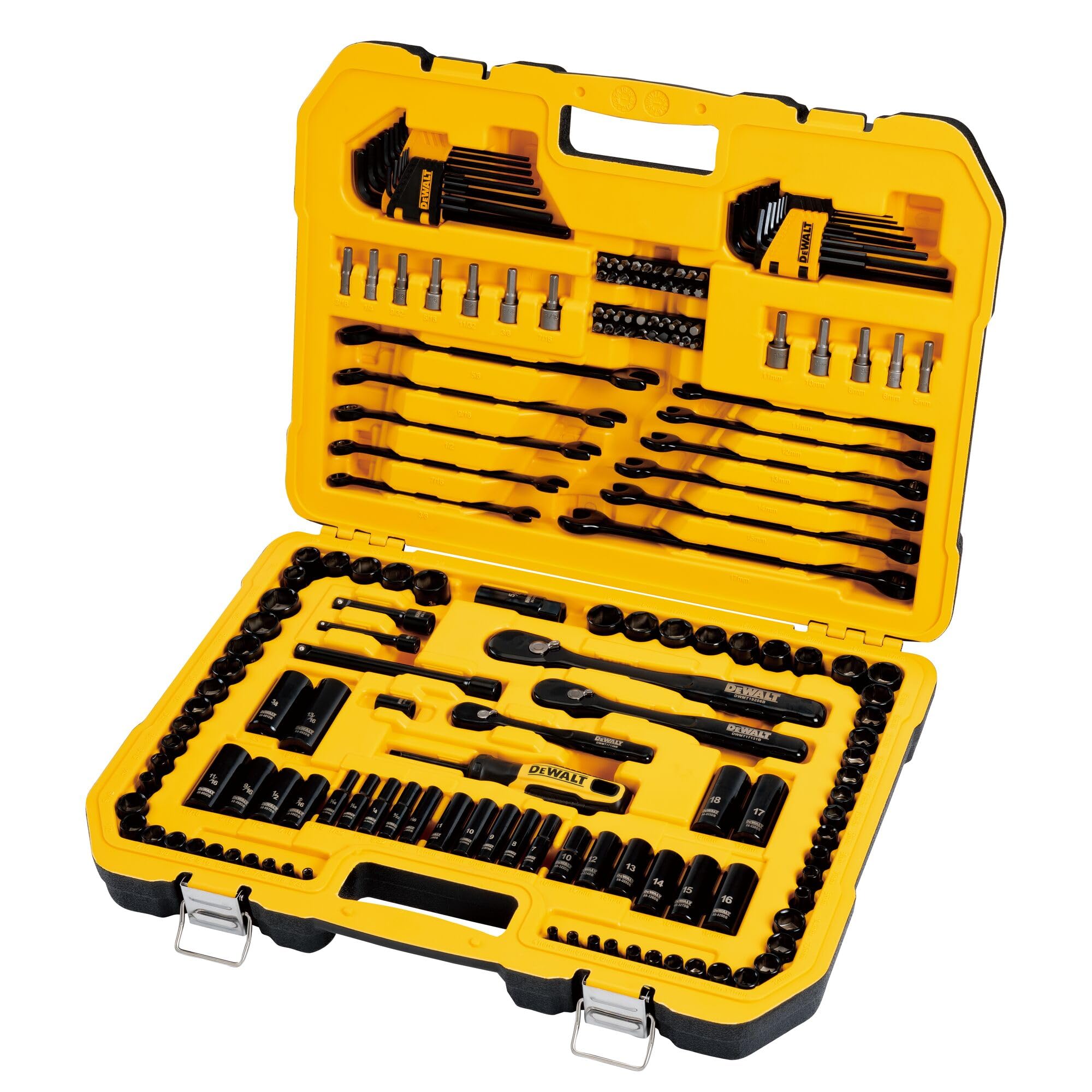 DEWALT Black Chrome Mechanics Tool Set DWMT45184 184-Piece with Hard Case
