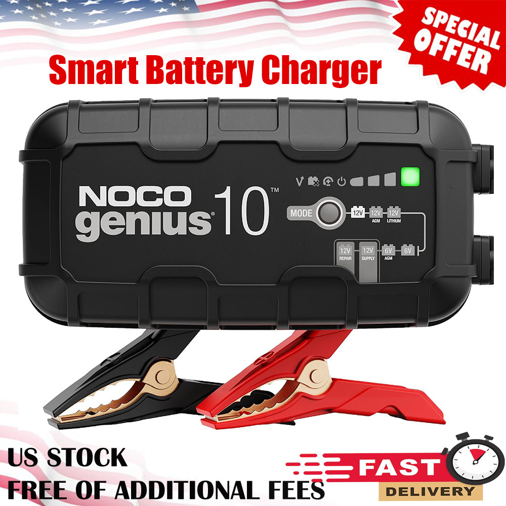 NOCO GENIUS10: 10A 6V/12V Smart Battery Charger