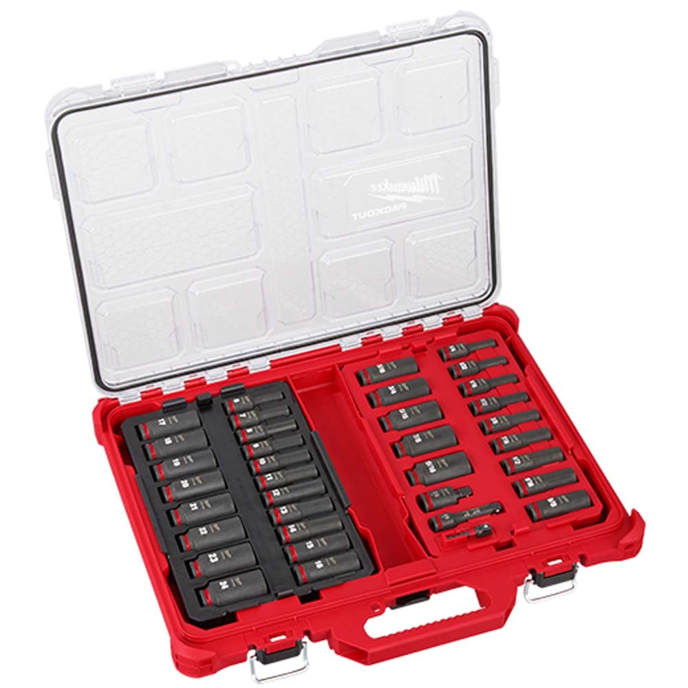 Milwaukee SHOCKWAVE 49-66-6805 36pc 3/8" Deep PACKOUT Impact Socket Set