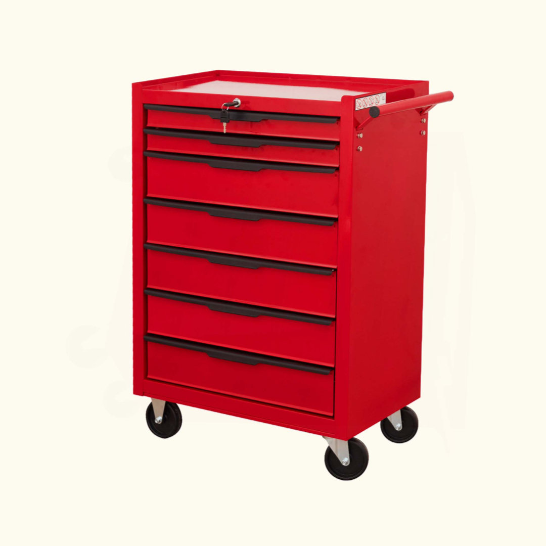7-Drawer Heavy-Duty Rolling Tool Chest Cabinet with Lock Mobile Cart